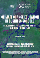 Climate Change Education in Business Schools. The Example of the Climate and Business Certificate at HEC Paris