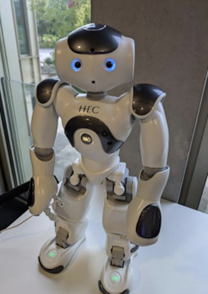 Nao, an humanoid and programmable robot, used as a leaning assistant